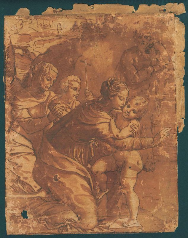 Scuola bolognese, sec. XVI  - Auction Works on paper: 15th to 19th century drawings, paintings and prints - Pandolfini Casa d'Aste