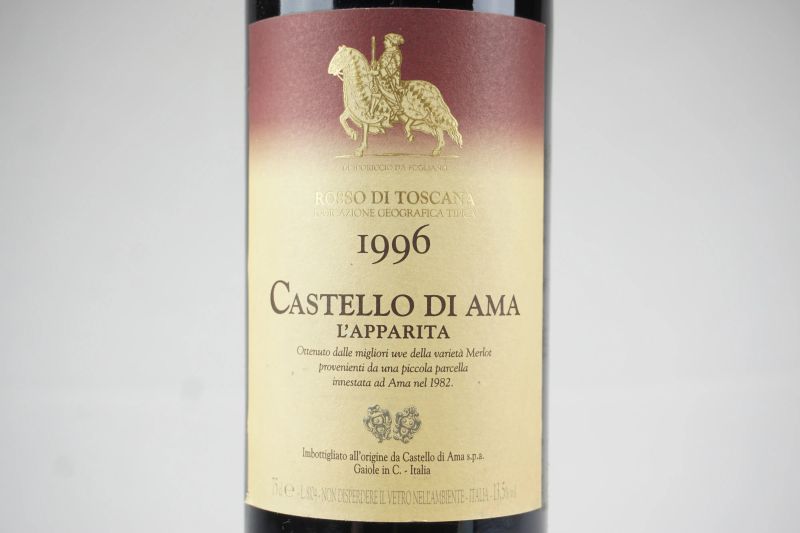      L&rsquo;Apparita Castello di Ama 1996   - Asta ASTA A TEMPO | Smart Wine & Spirits - Pandolfini Casa d'Aste