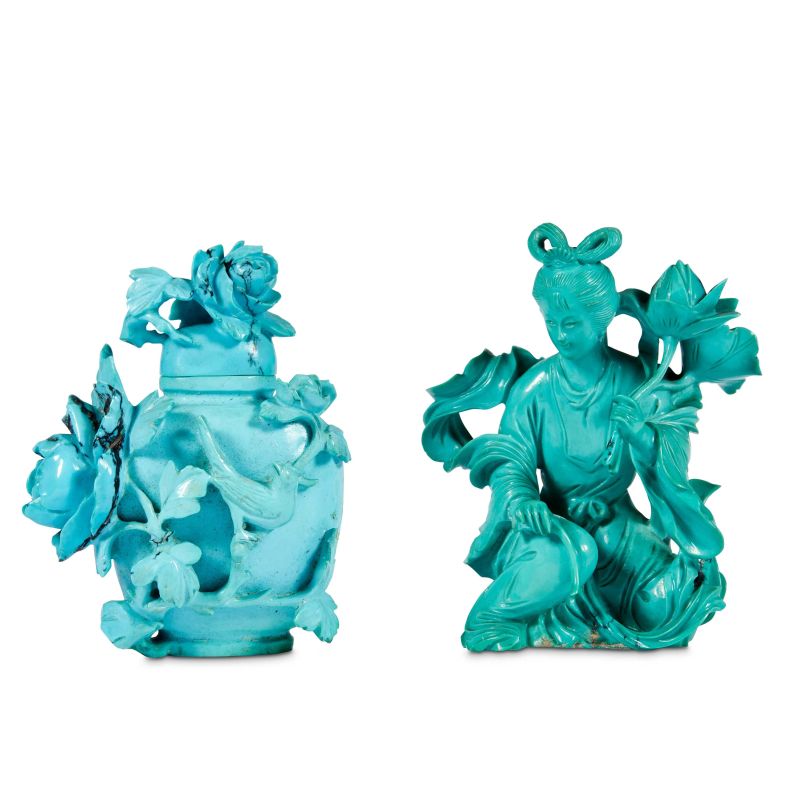 



GRUPPO DI DUE INTAGLI IN TURCHESE, CINA, DINASTIA QING, SEC. XIX/ XX  - Asta  Arte Orientale | 东方艺术 - Pandolfini Casa d'Aste