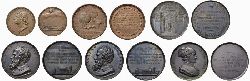 SEI MEDAGLIE IN BRONZO  - Auction Collectible coins and medals. From the Middle Ages to the 20th century. - Pandolfini Casa d'Aste
