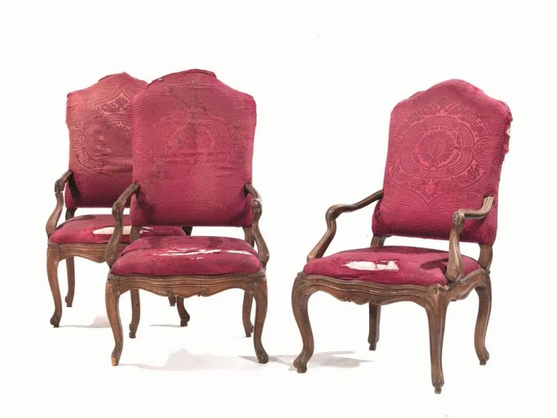 TRE POLTRONE, GENOVA, SECOLO XVIII  - Auction Important Furniture and Works of Art - Pandolfini Casa d'Aste