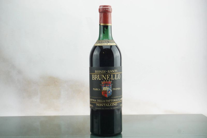 Brunello di Montalcino Riserva Biondi Santi 1958  - Auction Smart Wine 2.0 | Christmas Edition - Pandolfini Casa d'Aste