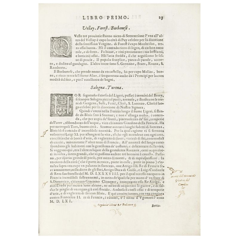 Botero, Giovanni. Delle relationi universali... Parte prima. Roma, Ferrari, 1591.  - Asta LIBRI, MANOSCRITTI, AUTOGRAFI E STAMPE - Pandolfini Casa d'Aste