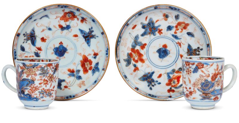      COPPIA DI TAZZINE, CINA, COMPAGNIA DELLE INDIE, SECOLO XVIII   - Auction ONLINE AUCTION | Ceramics. Maiolica and Porcelain from 16th to 20th century - Pandolfini Casa d'Aste