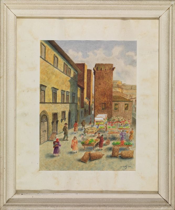 Adolfo Ajelli :      Adolfo Ajelli   - Auction auction online| DRAWINGS AND PRINTS FROM 15th TO 20th CENTURY - Pandolfini Casa d'Aste