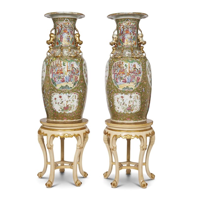 A PAIR OF LARGE VASES, CHINA, QING DYNASTY, GUANGXU PERIOD (1875-1908)  - Auction Asian Art  东方艺术 - Pandolfini Casa d'Aste