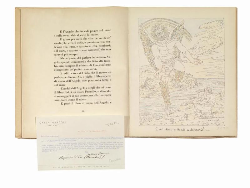 (Edizioni di pregio  Illustrati 900) DE CHIRICO, Giorgio. LApocalisse. 20   - Auction Books, manuscripts and autographs - Pandolfini Casa d'Aste