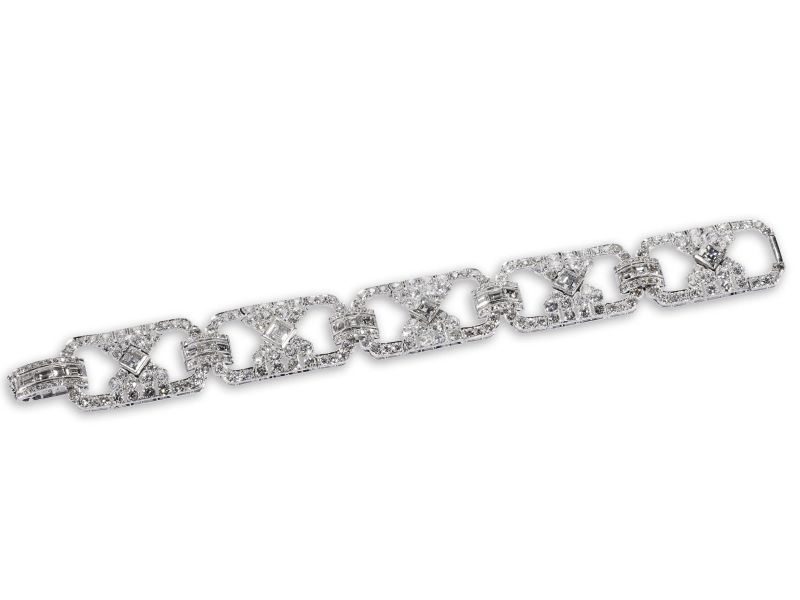 BRACCIALE LIBERTY IN PLATINO E DIAMANTI  - Asta gioielli - Pandolfini Casa d'Aste