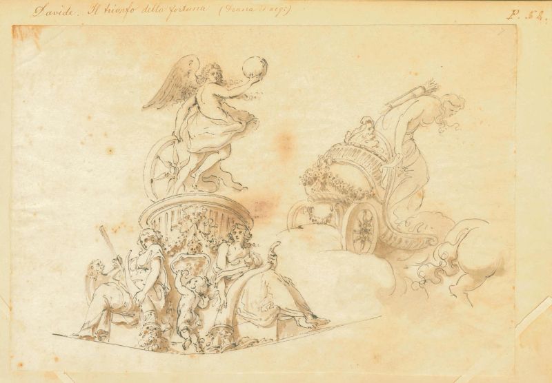 Scuola genovese, fine sec. XVIII  - Auction Works on paper: 15th to 19th century drawings, paintings and prints - Pandolfini Casa d'Aste