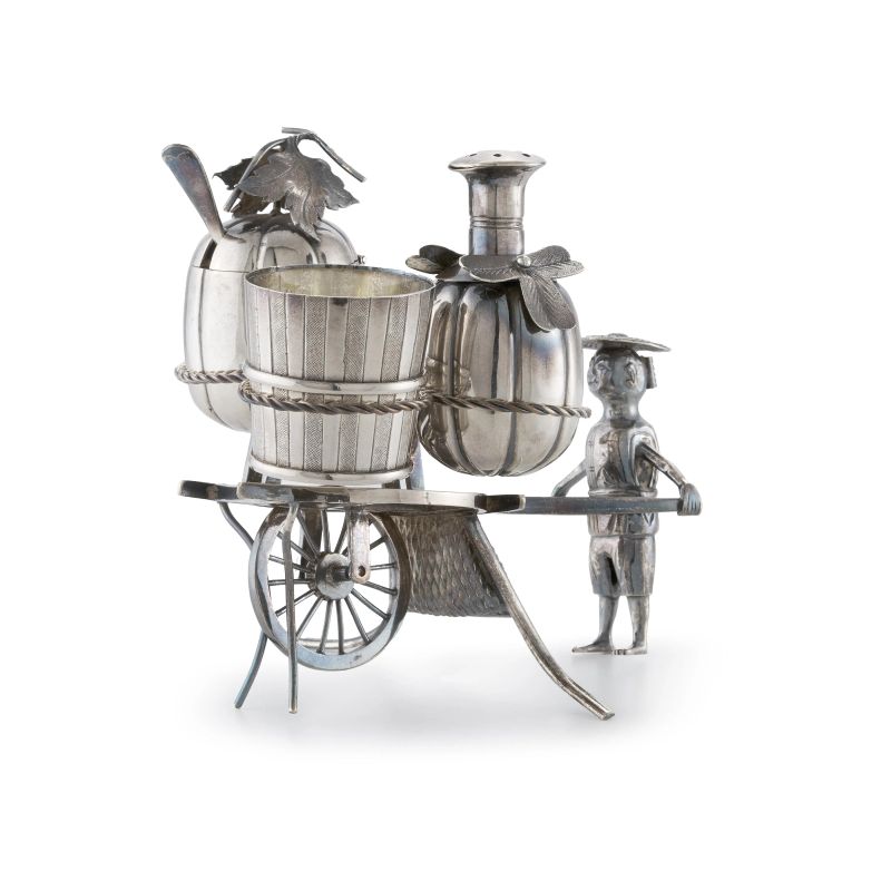 A SILVER SALT AND PEPPER SHAKER, CHINA, 20TH CENTURY  - Auction Italian and european silvers - Pandolfini Casa d'Aste