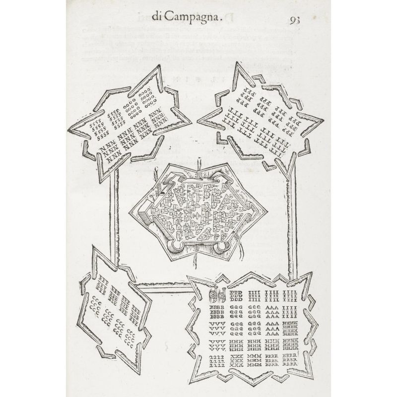 D’Evoli, Cesare. Delle ordinanze et battaglie… revisto et corretto con l'agiuntione di molte cose necessarie. Con un nuovo trattato de gli allogiamenti di campagna. Roma, Diani, 1586.  - Asta LIBRI, MANOSCRITTI, AUTOGRAFI E STAMPE - Pandolfini Casa d'Aste