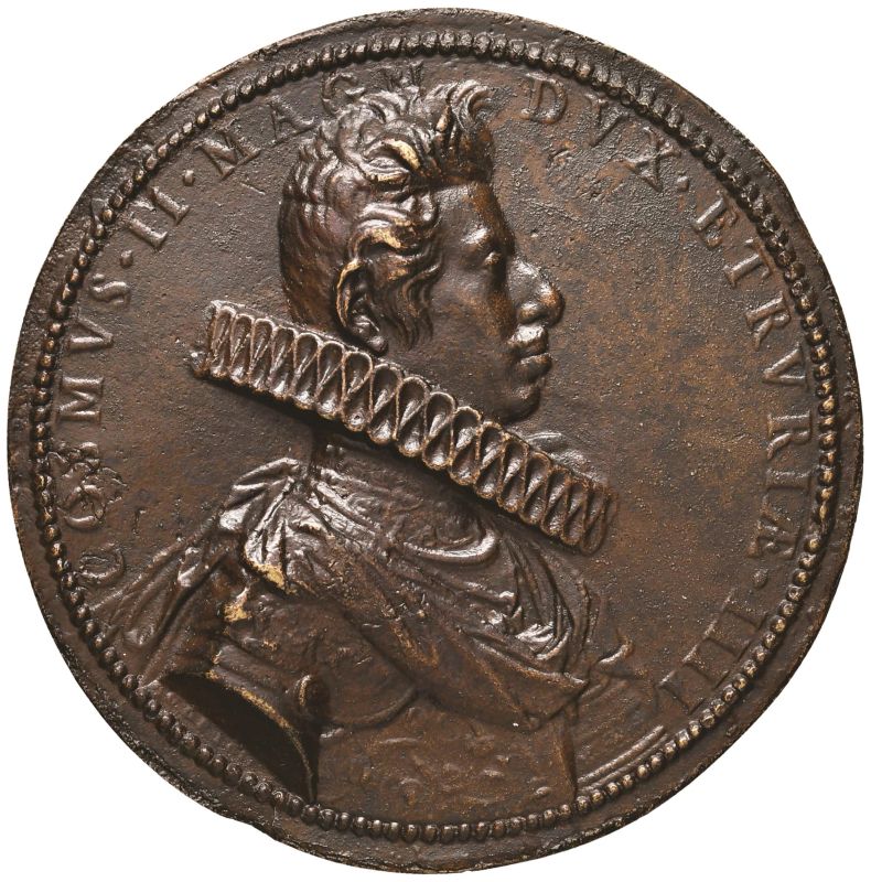FIRENZE COSIMO II DE&rsquo; MEDICI (1608-1620) MEDAGLIA UNIFACE opus Dupr&eacute;  - Auction 13th to 20th century Coins and medals - Pandolfini Casa d'Aste