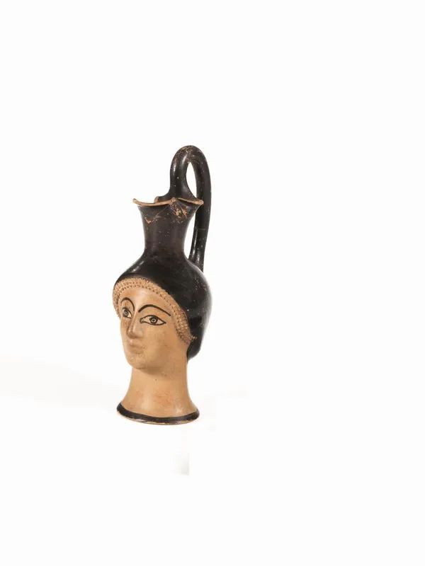 OINOCHOE ATTICA A TESTA FEMMINILE  - Auction Antiquities - Pandolfini Casa d'Aste