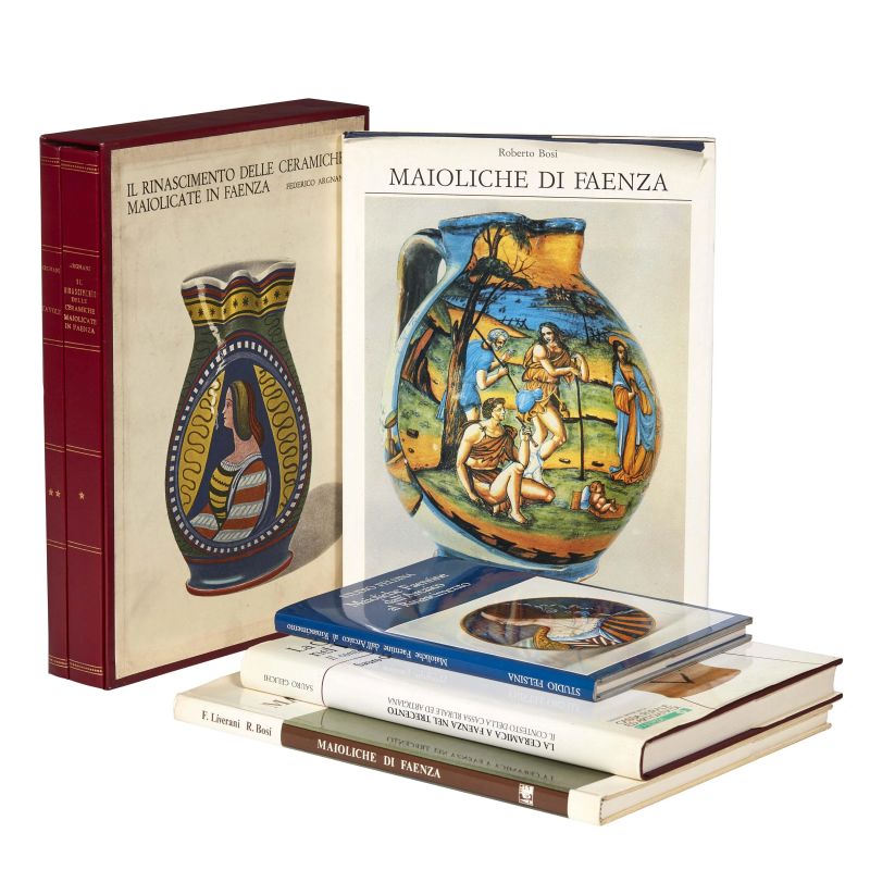 MAIOLICA. FAENZA. Lot of 5 volumes.  - Auction ONLINE AUCTION | MONTELUPO: RENAISSANCE MAIOLICA - Pandolfini Casa d'Aste