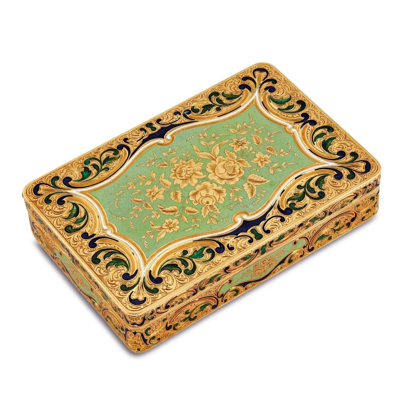 



ENAMELED SNUFF BOX IN 18KT YELLOW GOLD  - Auction JEWELS - Pandolfini Casa d'Aste