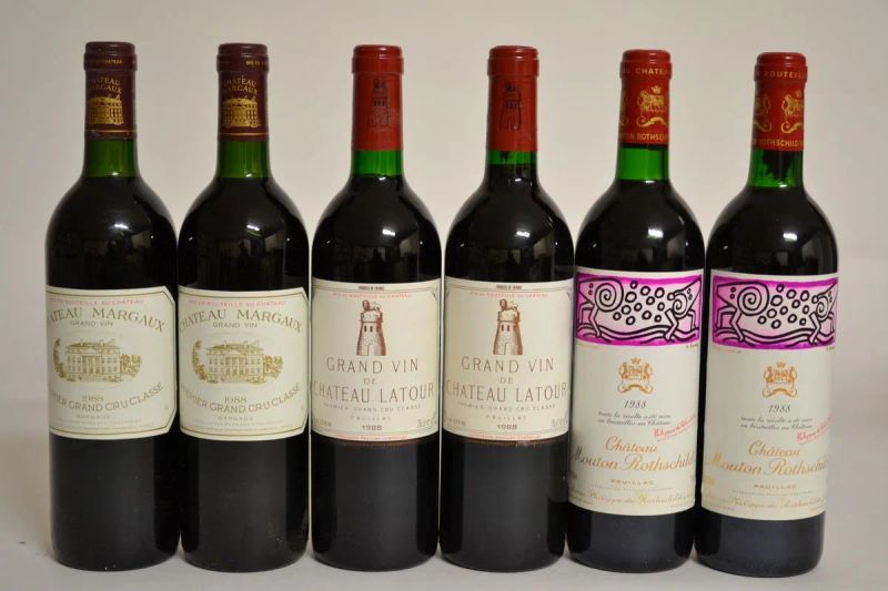 Selezione Premier Cru Bordeaux 1988  - Auction PANDOLFINI FOR EXPO 2015: Finest and rarest wines - Pandolfini Casa d'Aste