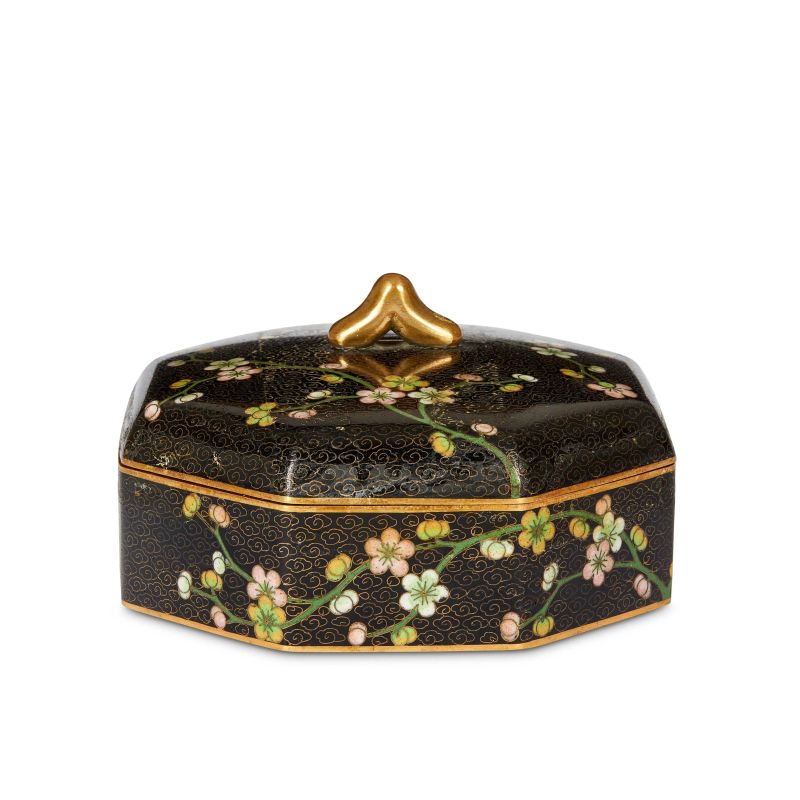



SCATOLA NERA IN CLOISONNE, CINA SEC. XX  - Asta  Arte Orientale | 东方艺术 - Pandolfini Casa d'Aste