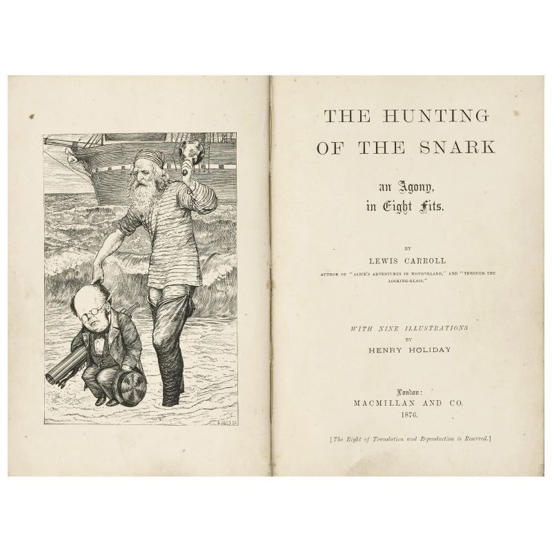 Carroll, Lewis. The hunting of the snark. Londra, Macmillan, 1876.   - Asta LIBRI, MANOSCRITTI, AUTOGRAFI E STAMPE - Pandolfini Casa d'Aste