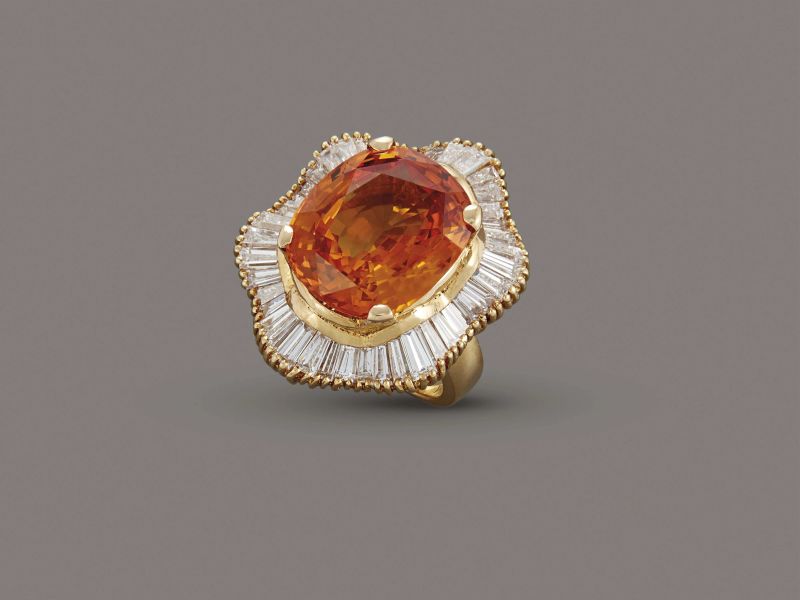 ANELLO IN ORO GIALLO DIAMANTI E ZAFFIRO  - Auction FINE JEWELS - Pandolfini Casa d'Aste