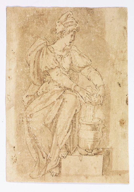      Scuola dell'Italia centrale, sec. XVI   - Auction Works on paper: 15th to 19th century drawings, paintings and prints - Pandolfini Casa d'Aste