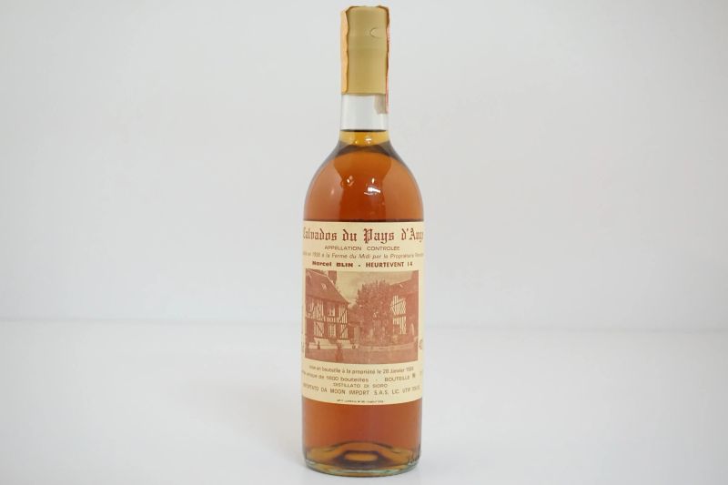 Calvados du Pays d'Auge Marcel Blin 1938  - Auction FINE WINES AND SPIRITS - Pandolfini Casa d'Aste