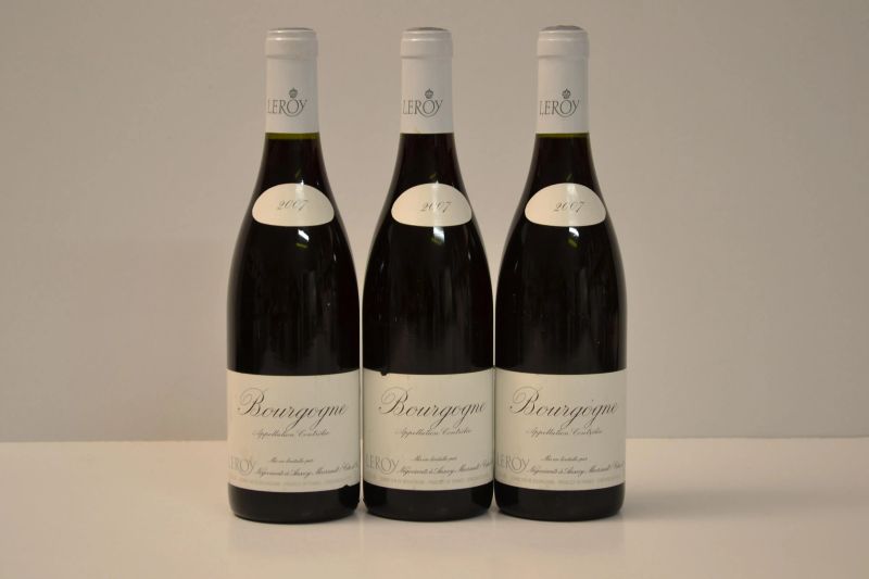Bourgogne Rouge Domaine Leroy Negociants 2007  - Asta L'Eccellenza dei Vini Italiani ed Esteri da Cantine selezionate - Pandolfini Casa d'Aste