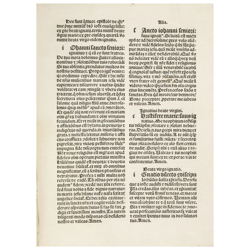 Becket, Tommaso. Vita et processus sancti Thome Cantuariensis martyris super libertate ecclesiastica. Parigi, Philippe, 1495.  - Asta LIBRI, MANOSCRITTI, AUTOGRAFI E STAMPE - Pandolfini Casa d'Aste