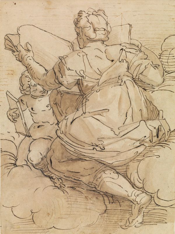      Seguace di Luca Cambiaso, sec. XVII   - Auction Works on paper: 15th to 19th century drawings, paintings and prints - Pandolfini Casa d'Aste