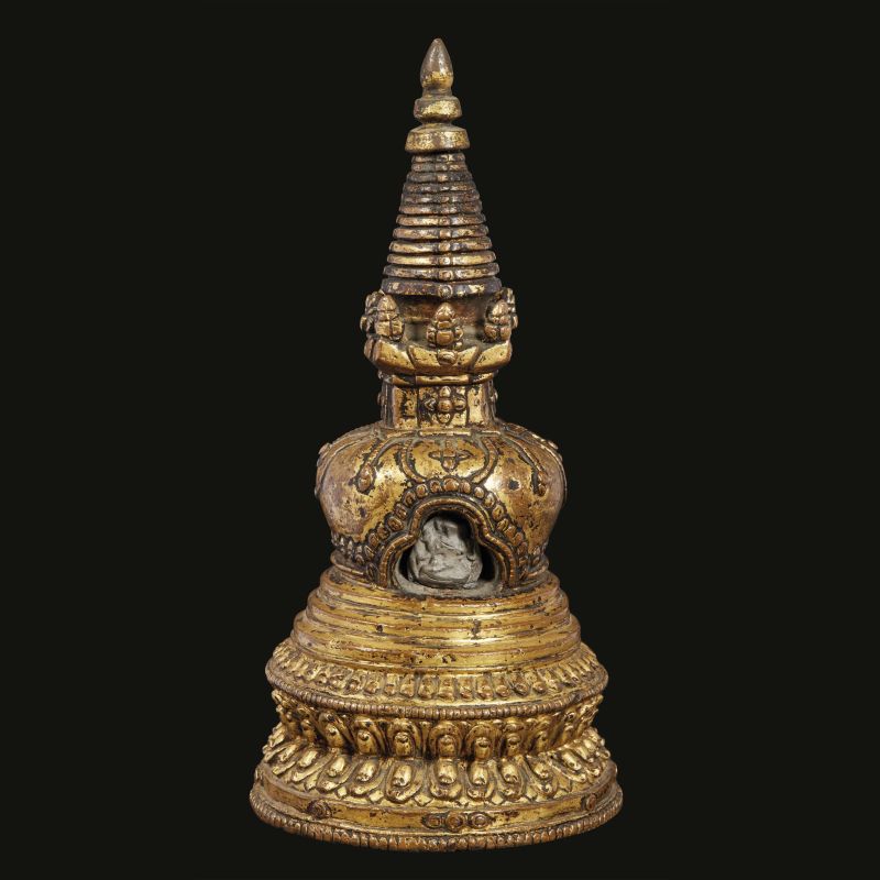 STUPA, TIBET, FINE SEC. XVII  - Asta Arte orientale -  &#19996;&#26041;&#33402;&#26415; - Pandolfini Casa d'Aste