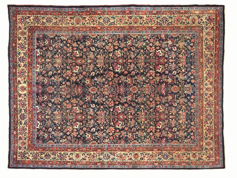 TAPPETO KIRMAN, PERSIA, SECOLO XIX                                         - Asta Importanti Mobili, Arredi e Oggetti d'Arte, Porcellane e Maioliche - Pandolfini Casa d'Aste