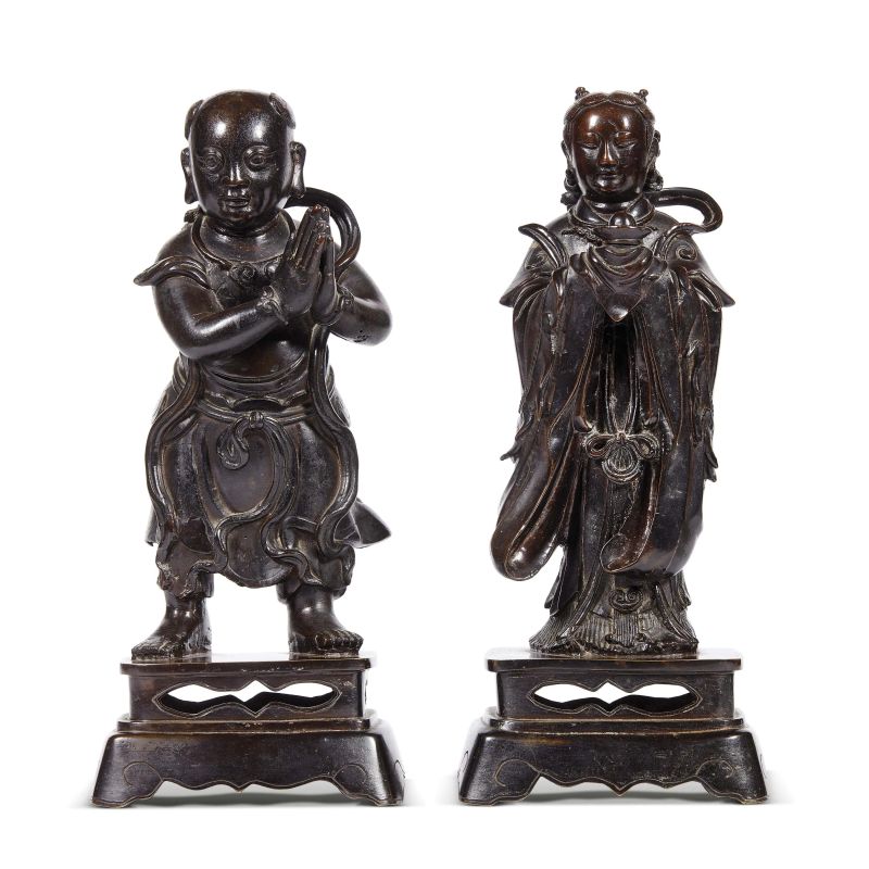 A PAIR OF SCULPTURES, CHINA, QING DYNASTY, 18TH CENTURY  - Auction Asian Art - Pandolfini Casa d'Aste