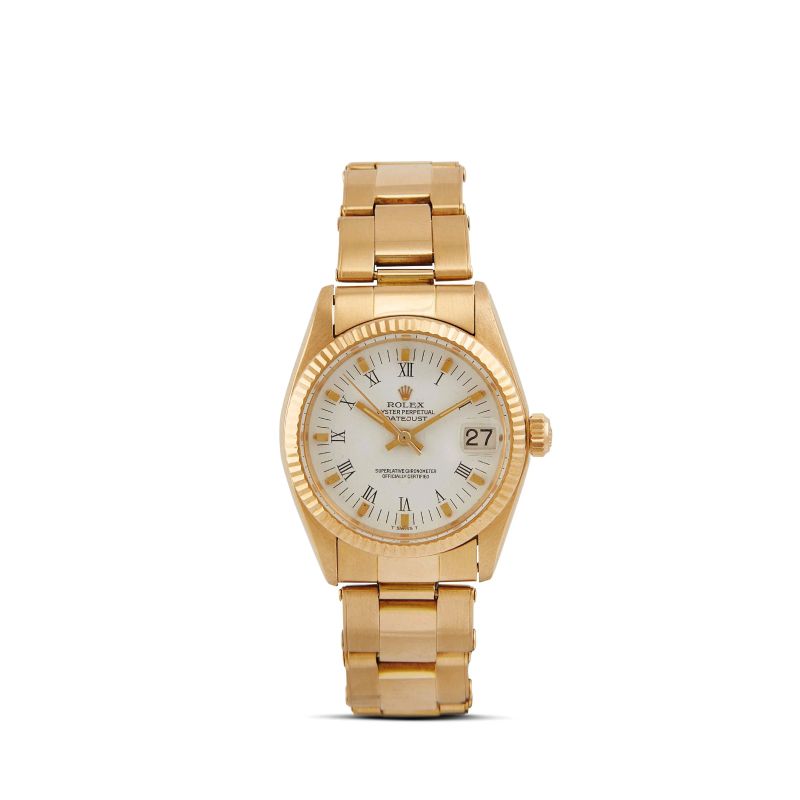 Rolex : ROLEX DATEJUST MID-SIZE REF. 6827 N. 50601XX YELLOW GOLD WRISTWATCH, 1977  - Auction WRISTWATCHES - Pandolfini Casa d'Aste