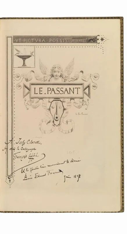 (Edizioni di pregio  Illustrati 800) COPPÉ Franç Le passant. Comedie en un  - Auction Books, manuscripts and autographs - Pandolfini Casa d'Aste