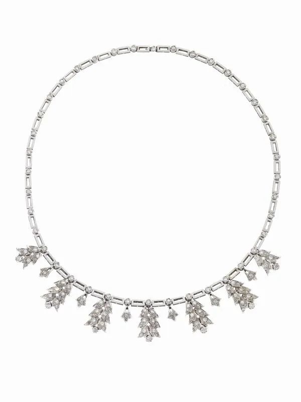 COLLANA IN ORO BIANCO E DIAMANTI  - Auction FINE JEWELS - Pandolfini Casa d'Aste