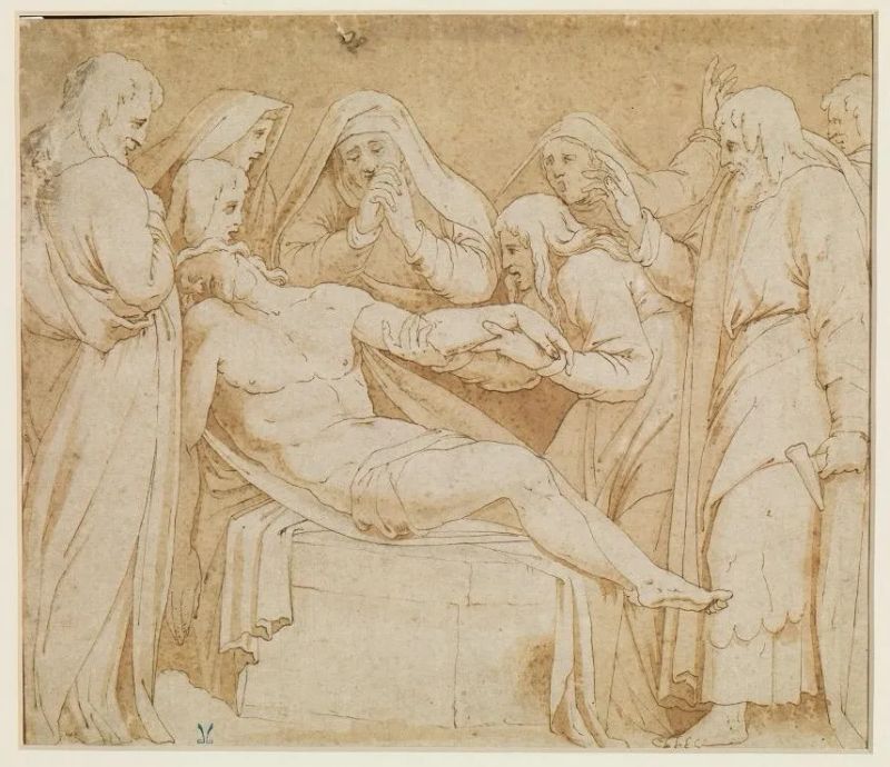 Scuola toscana, met&agrave; del sec. XVI  - Auction Works on paper: 15th to 19th century drawings, paintings and prints - Pandolfini Casa d'Aste
