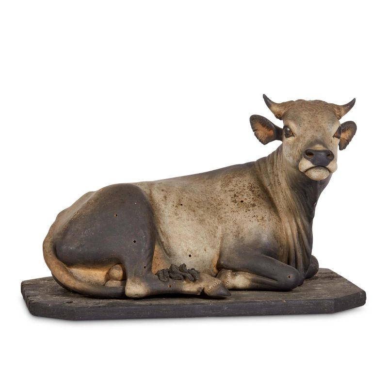 



A CROUCHED COW, NAPLES, 18TH/19TH CENTURY  - Auction NEAPOLITAN NATIVITY SHEPHERDS - Pandolfini Casa d'Aste