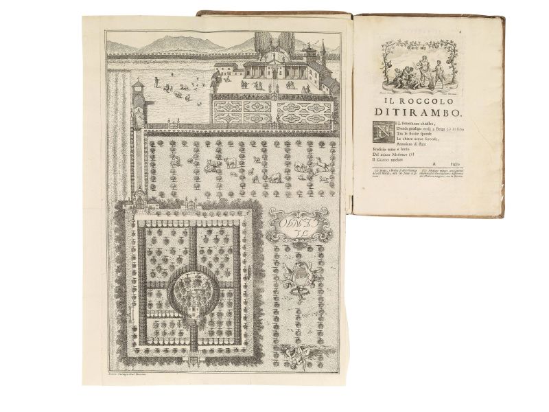      (Vino - Caccia - Uccellagione)   ACANTI (CANATI), Valeriano.   Il roccolo ditirambo di Aureliano Acanti Acc. Olimpico vicentino.   In Venezia, nella stamperia Pezzana, 1754.   - Asta LIBRI, MANOSCRITTI E AUTOGRAFI - Pandolfini Casa d'Aste