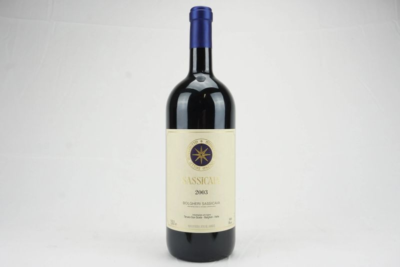      Sassicaia Tenuta San Guido 2003   - Asta Il Fascino e l'Eleganza - Un percorso tra i migliori Vini italiani e francesi - Pandolfini Casa d'Aste