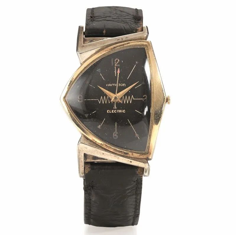 Orologio da polso Hamilton Electric Ventura, 1957 circa, cassa n. S272214, in metallo placcato oro 10 kt  - Auction Important Jewels and Watches - I - Pandolfini Casa d'Aste