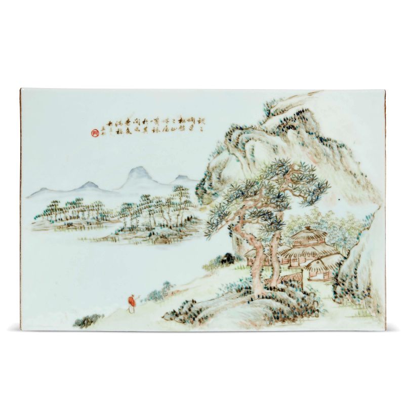 



A RECTANGULAR PORCELAIN PLAQUE, CHINA, REPUBLIC PERIOD, 20TH CENTURY  - Auction Asian Art | 东方艺术 - Pandolfini Casa d'Aste