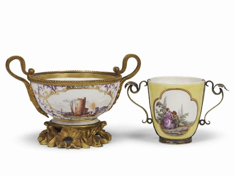 SCODELLA E TAZZINA, MEISSEN  - Auction The charm and splendour of maiolica and porcelain: the Pietro Barilla Collection and an important Roman collection - Pandolfini Casa d'Aste