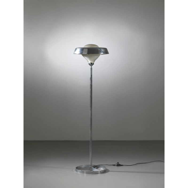 Bbpr : «TALIA» FLOOR LAMP, METAL AND GLASS STRUCTURE  - Auction 20th CENTURY DESIGN - Pandolfini Casa d'Aste