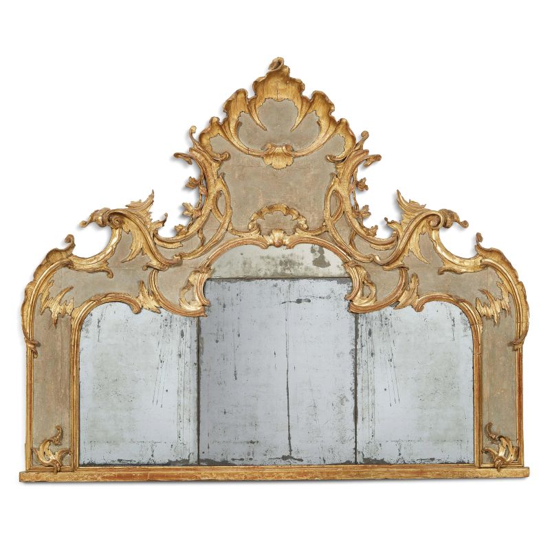 A LOMBARD MANTELPIECE MIRROR, 18TH CENTURY  - Auction FURNITURE, OBJECTS OF ART AND SCULPTURES FROM PRIVATE COLLECTIONS - Pandolfini Casa d'Aste