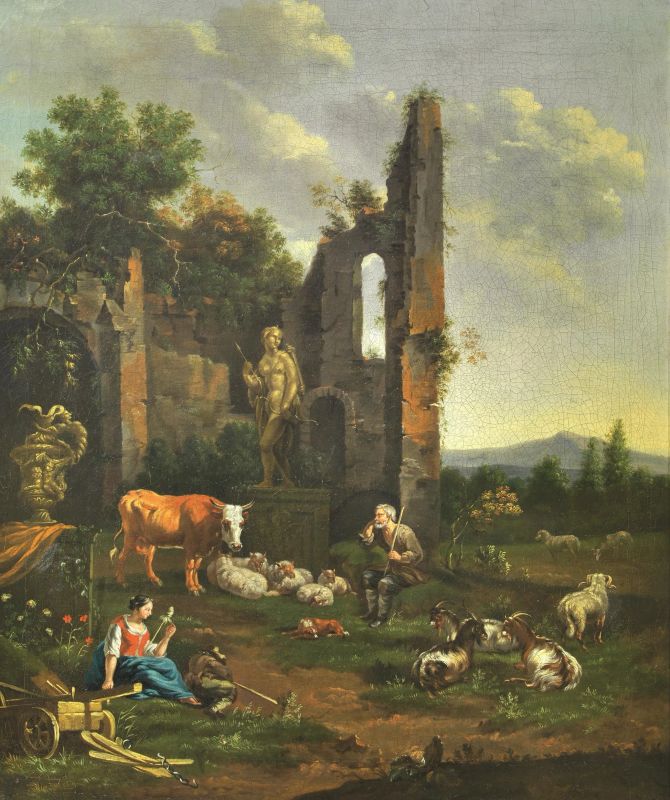 Attribuito a Nicolaes Berchem  - Auction ARCADE | 14th TO 20th CENTURY Paintings - Pandolfini Casa d'Aste