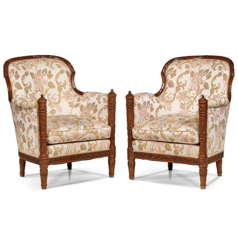 



A PAIR OF PIEDMONTESE ARMCHAIRS, LATE 18TH CENTURY  - Auction FURNITURE, WORKS OF ART AND MAJOLICA - Pandolfini Casa d'Aste