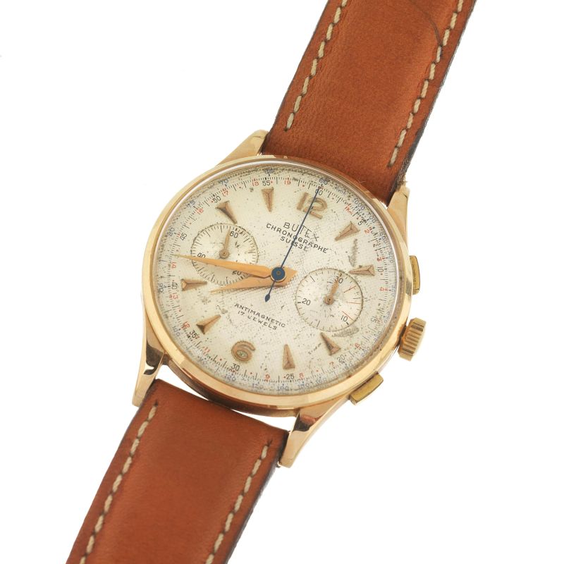 BUTEX YELLOW GOLD CHRONOGRAPH  - Auction WATCHES AND PENS - Pandolfini Casa d'Aste