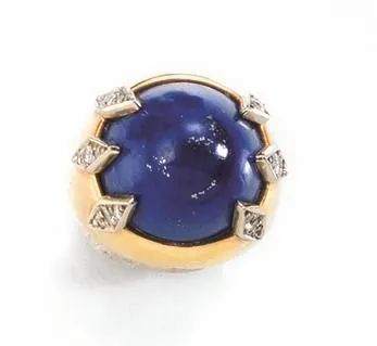 ANELLO, FINE ANNI '60, IN ORO GIALLO, ORO BIANCO, LAPISLAZZULI E DIAMANTI  - Auction Fine Jewels and Watches - Pandolfini Casa d'Aste
