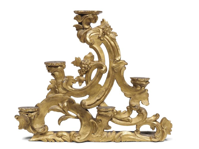      FREGIO REGGICANDELE, VENETO, SECOLO XVIII   - Auction Online Auction | Furniture and Works of Art from private collections and from a Veneto property - part three - Pandolfini Casa d'Aste