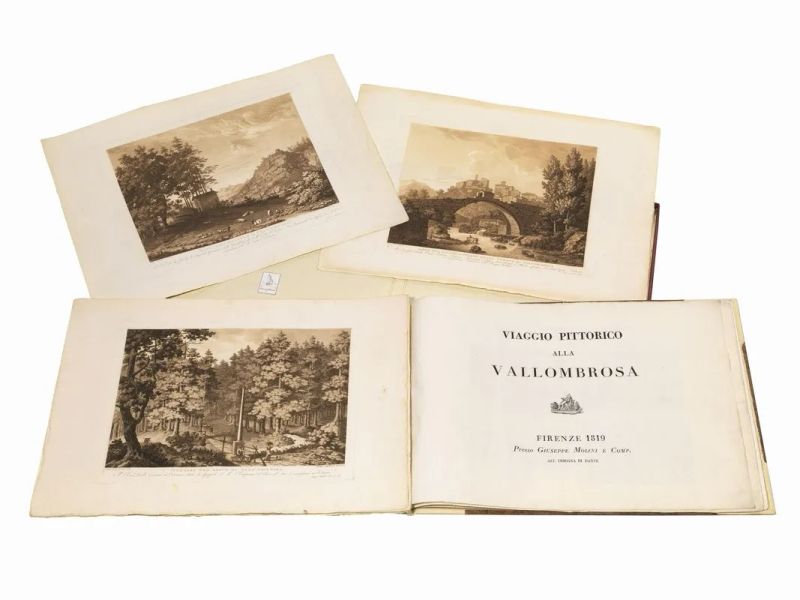 (Vallombrosa  Illustrati 800) Viaggio pittorico alla Vallombrosa. Firenze,  - Asta Libri, manoscritti e autografi - Pandolfini Casa d'Aste