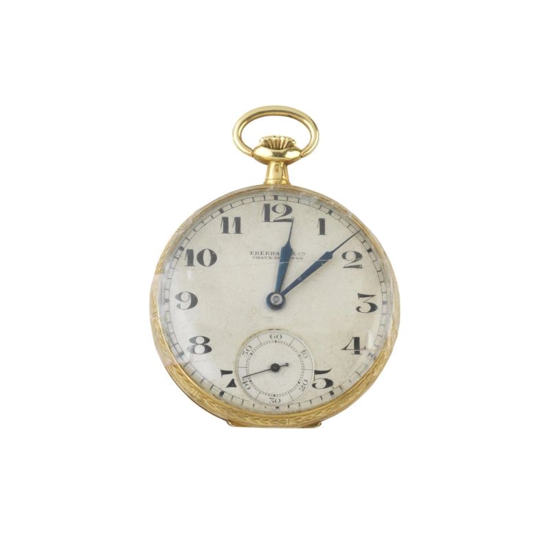 EBERHARD & CO OROLOGIO DA TASCA IN ORO GIALLO  - Auction TIMED AUCTION I JEWELS, WATCHES, PENS AND SILVER - Pandolfini Casa d'Aste